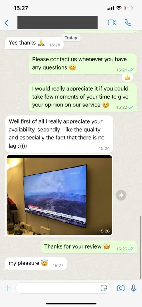 WhatsApp Support Chat Verlauf 2